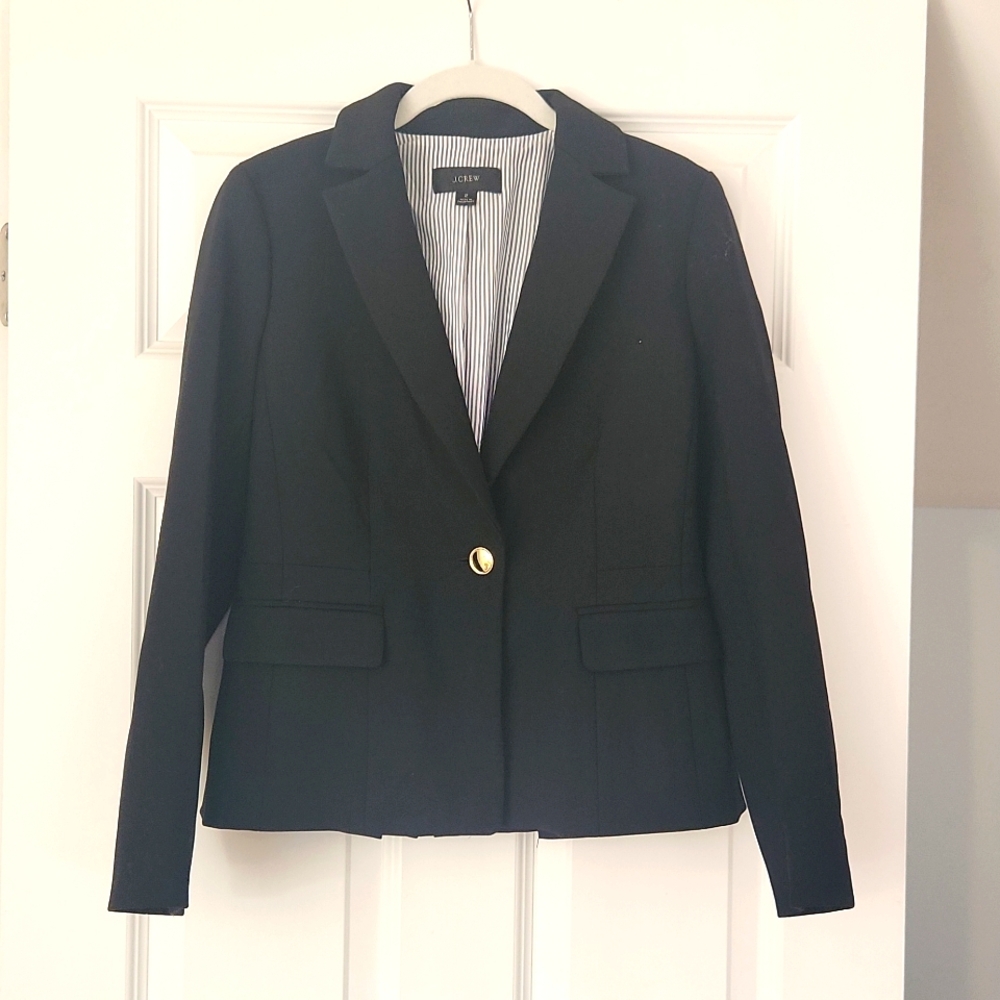 J. Crew Stretch Blazer with Pleated Back